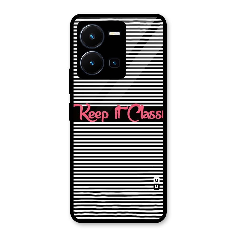 Keep It Classy Glass Back Case for Vivo Y35