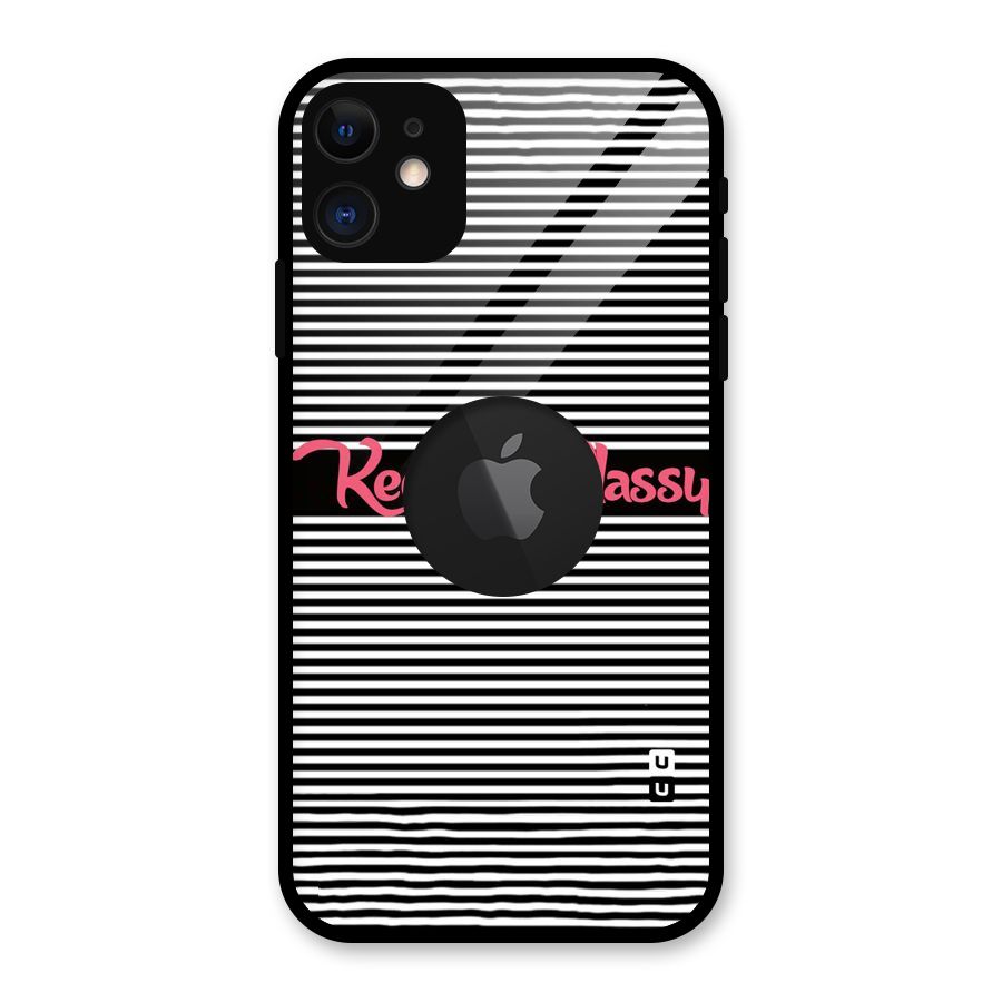 Keep It Classy Glass Back Case for iPhone 11 Logo Cut