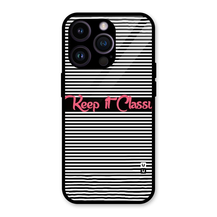 Keep It Classy Glass Back Case for iPhone 14 Pro