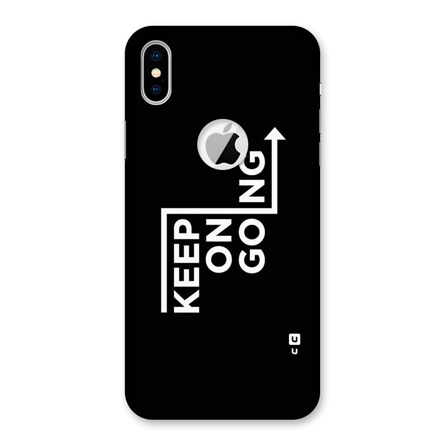 Keep On Going Back Case for iPhone X Logo Cut