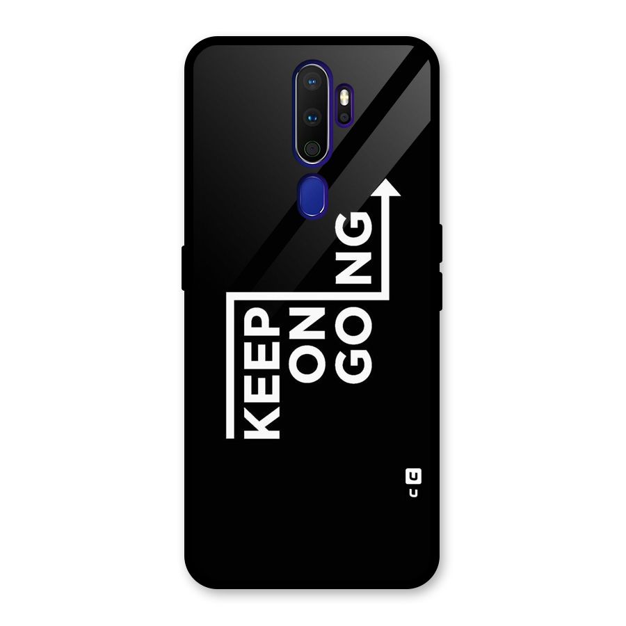 Keep On Going Glass Back Case for Oppo A9 (2020)