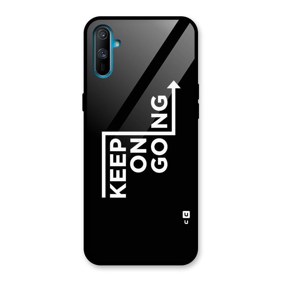 Keep On Going Glass Back Case for Realme C3