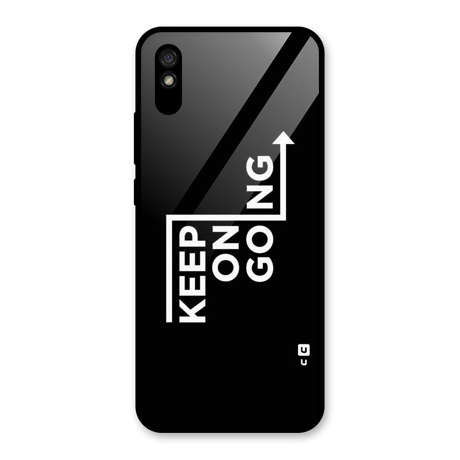 Keep On Going Glass Back Case for Redmi 9i