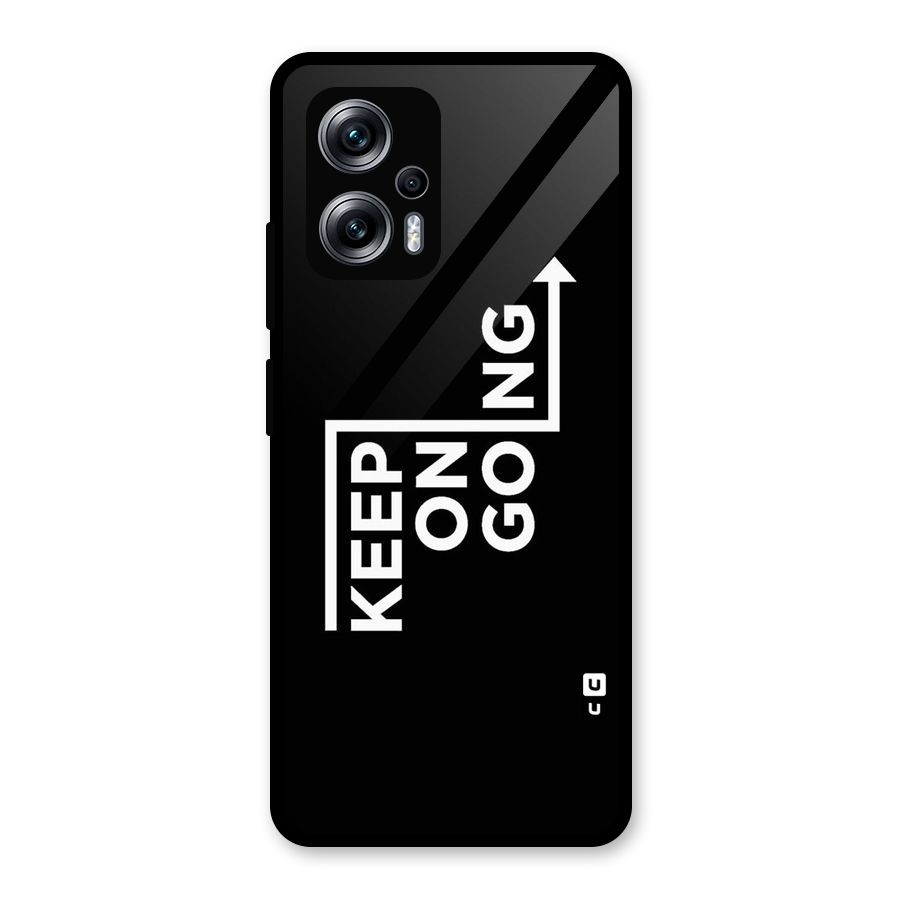 Keep On Going Glass Back Case for Redmi K50i
