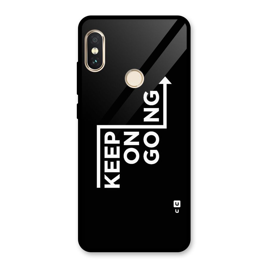 Keep On Going Glass Back Case for Redmi Note 5 Pro