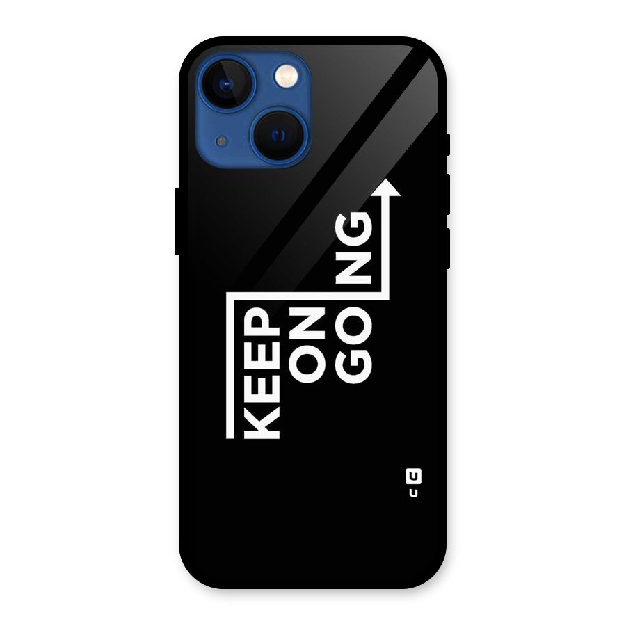 Keep On Going Glass Back Case for iPhone 13 Mini