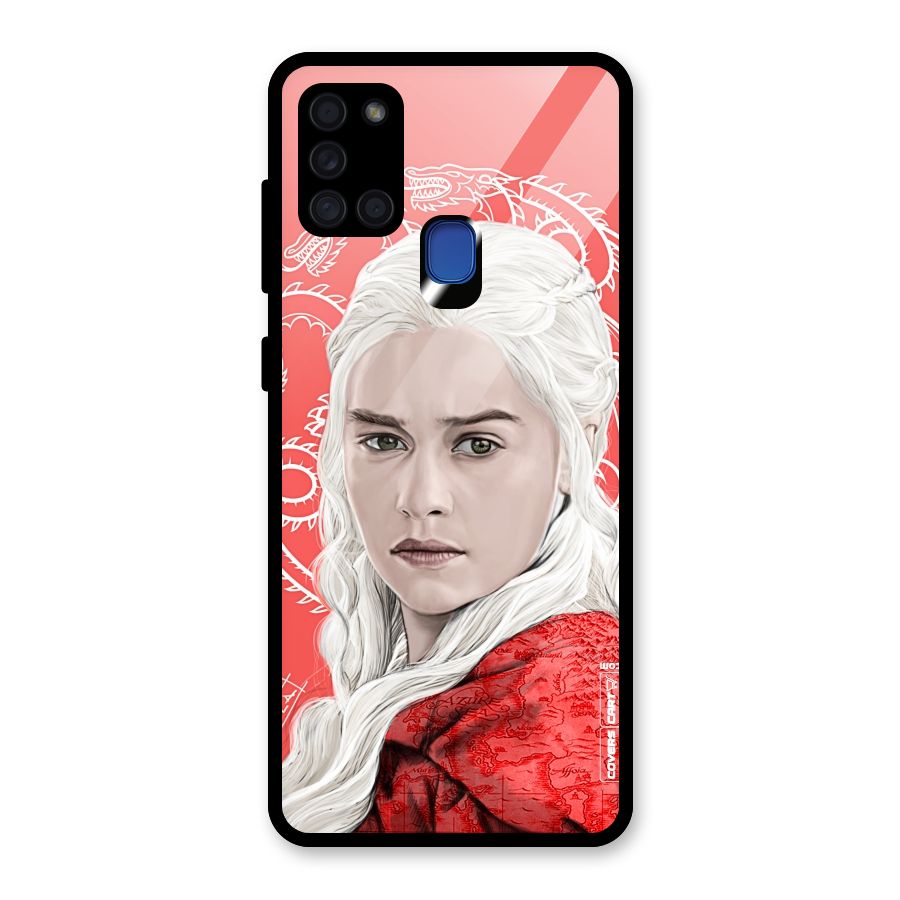 Khaleesi The Living Dragon Glass Back Case for Galaxy A21s