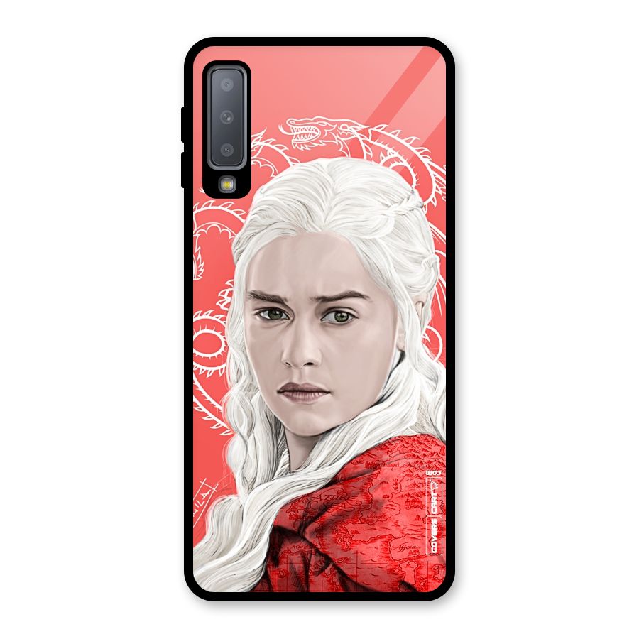Khaleesi The Living Dragon Glass Back Case for Galaxy A7 (2018)