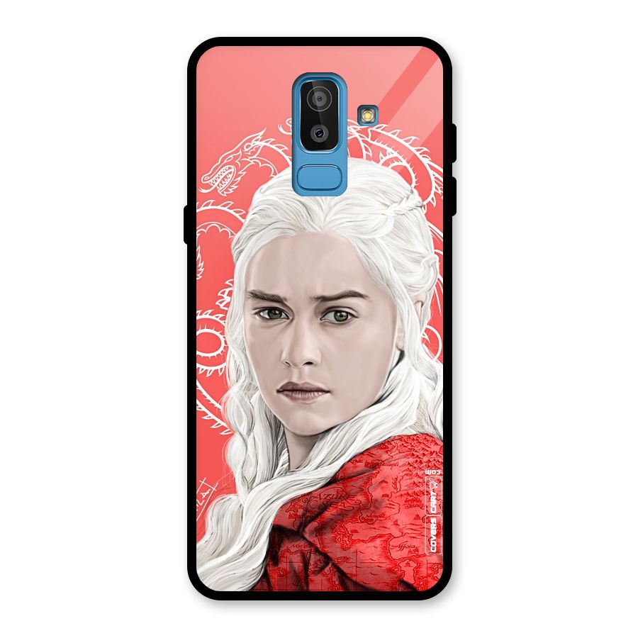 Khaleesi The Living Dragon Glass Back Case for Galaxy J8