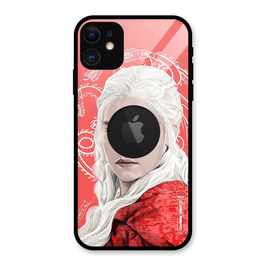 Khaleesi The Living Dragon Glass Back Case for iPhone 11 Logo Cut