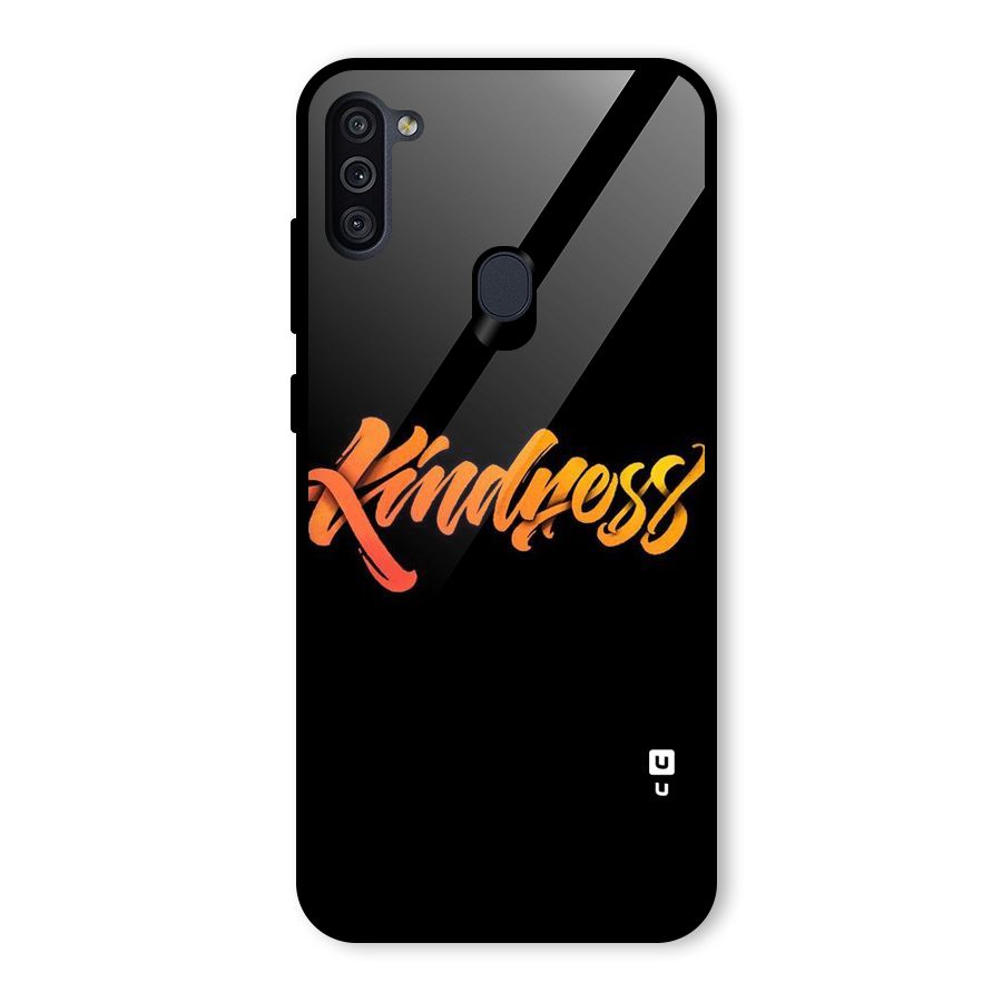 Kindness Glass Back Case for Galaxy M11