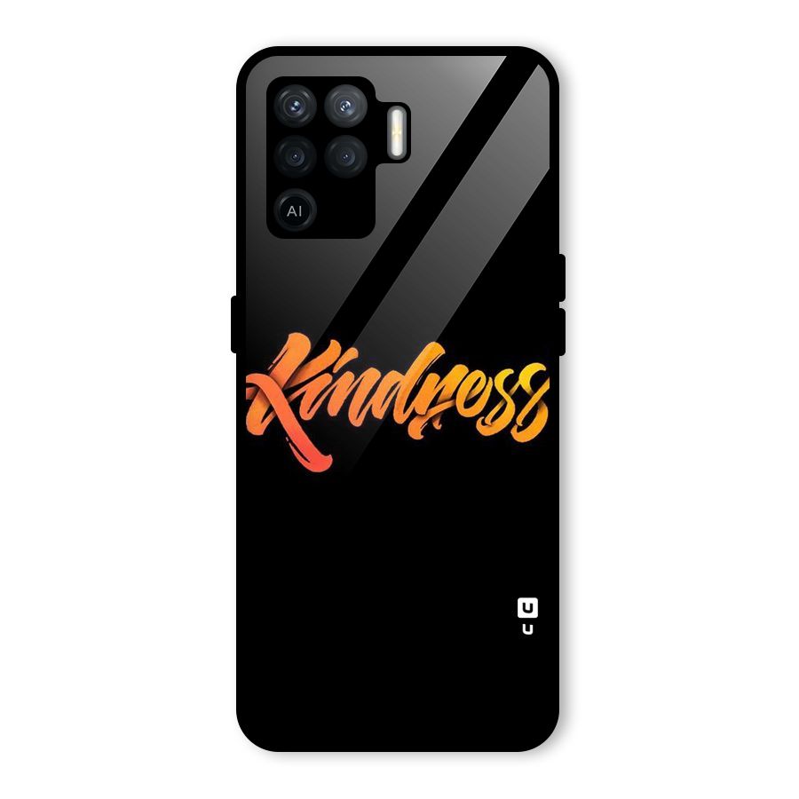 Kindness Glass Back Case for Oppo F19 Pro