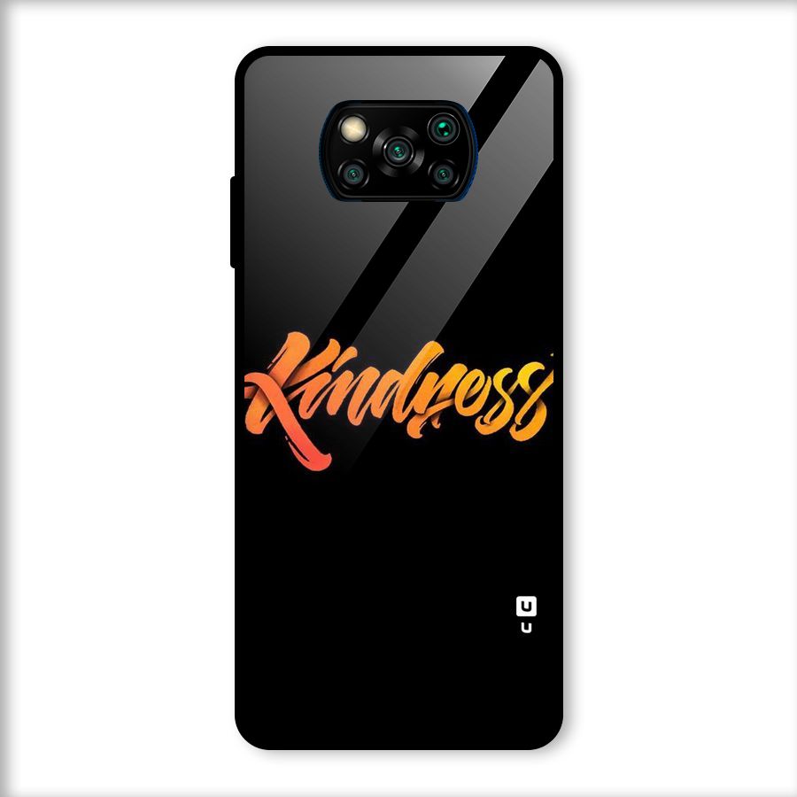 Kindness Glass Back Case for Poco X3