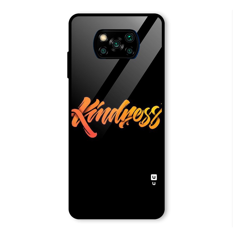 Kindness Glass Back Case for Poco X3 Pro