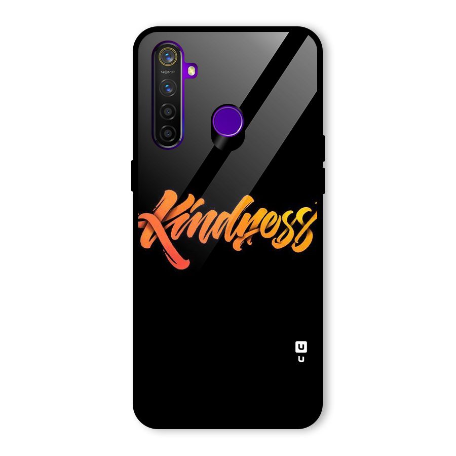 Kindness Glass Back Case for Realme 5 Pro
