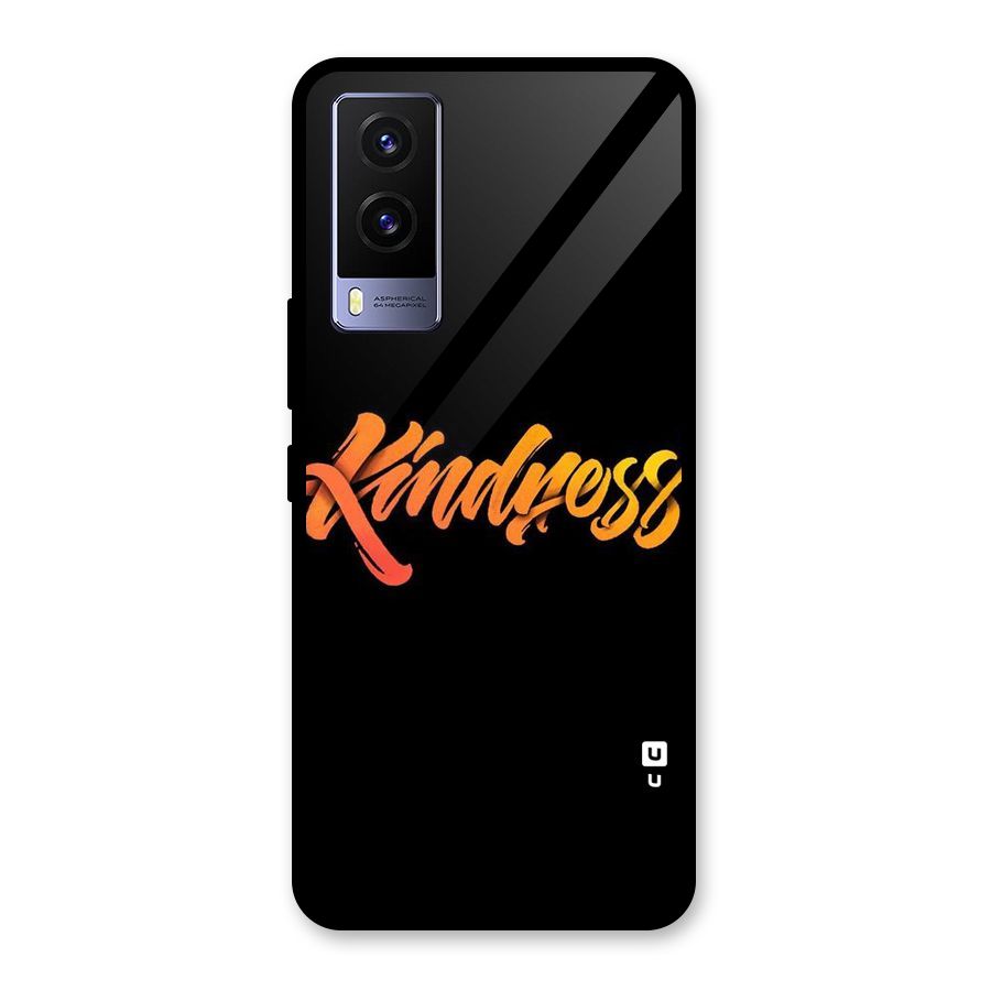 Kindness Glass Back Case for Vivo V21e 5G