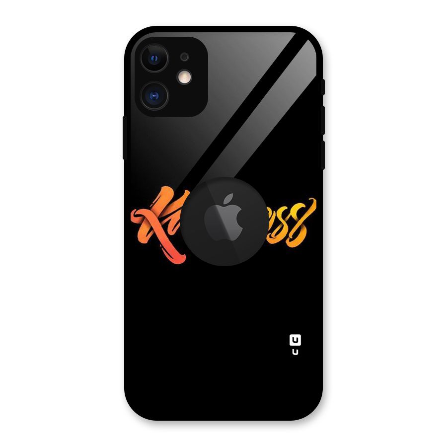 Kindness Glass Back Case for iPhone 11 Logo Cut