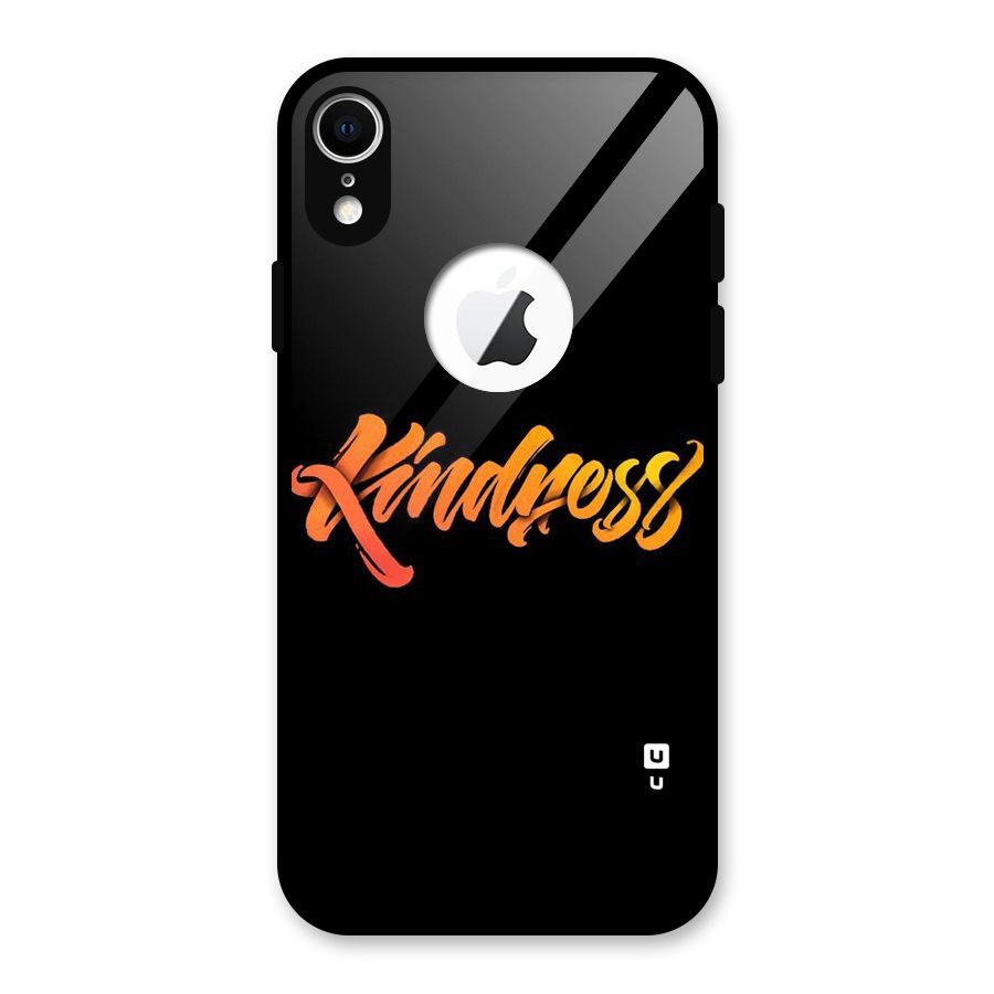Kindness Glass Back Case for iPhone XR Logo Cut