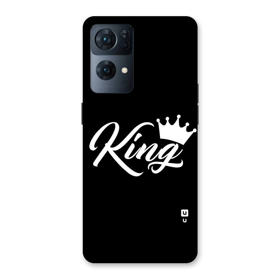 King Crown Typography Back Case for Oppo Reno7 Pro 5G