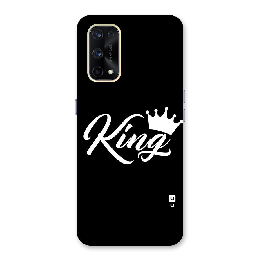 King Crown Typography Glass Back Case for Realme X7 Pro