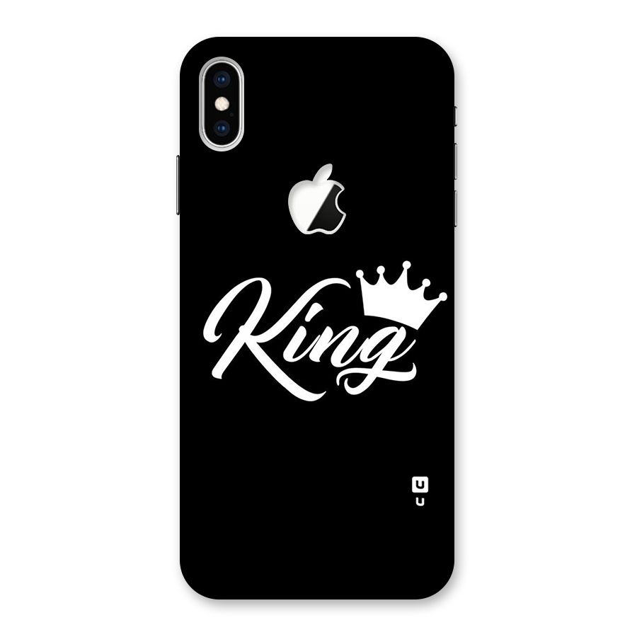 King Crown Typography Back Case for iPhone XS Max Apple Cut