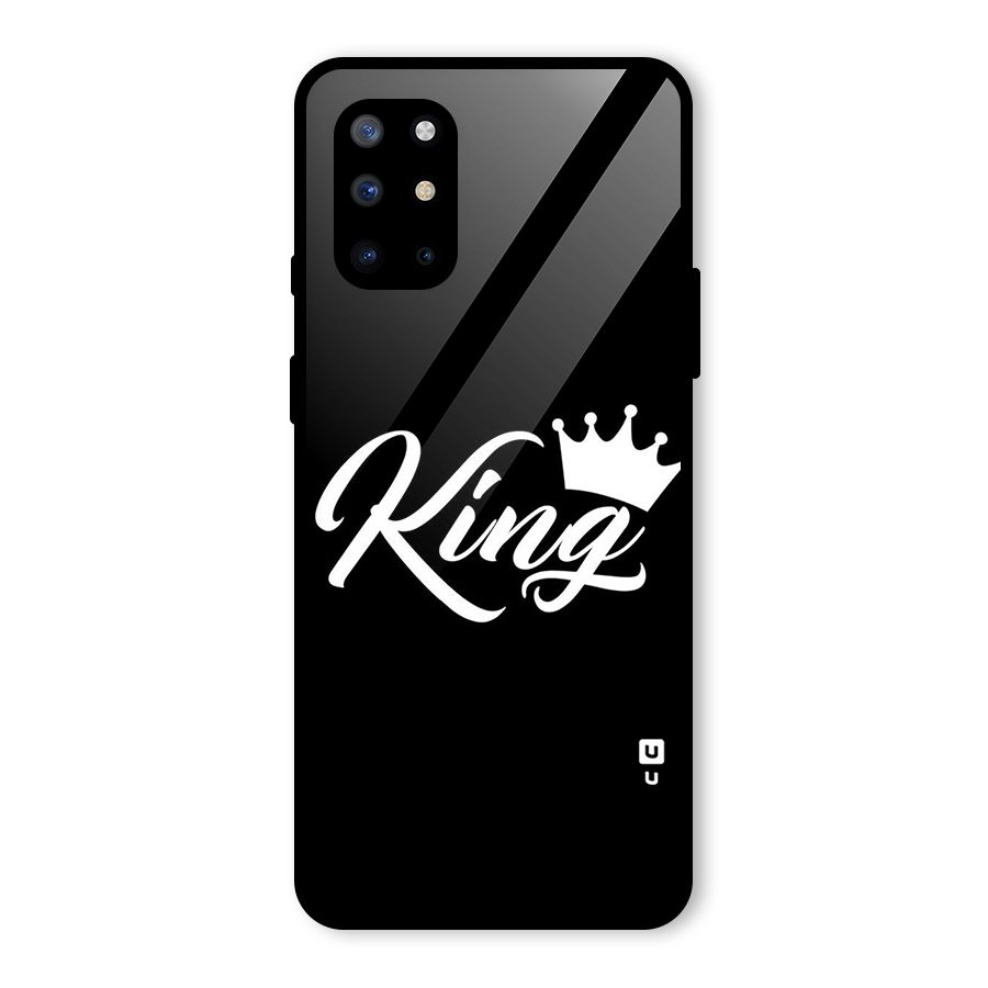 King Crown Typography Glass Back Case for OnePlus 8T