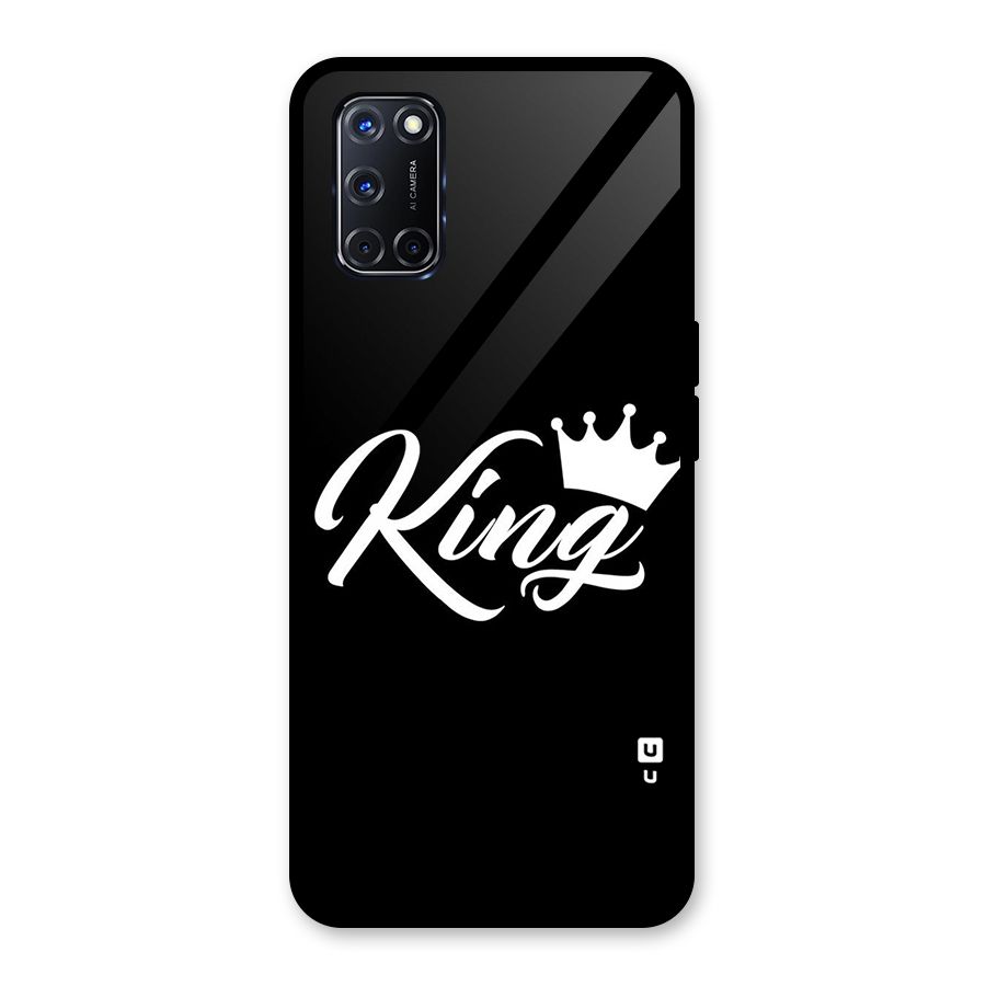 King Crown Typography Glass Back Case for Oppo A52