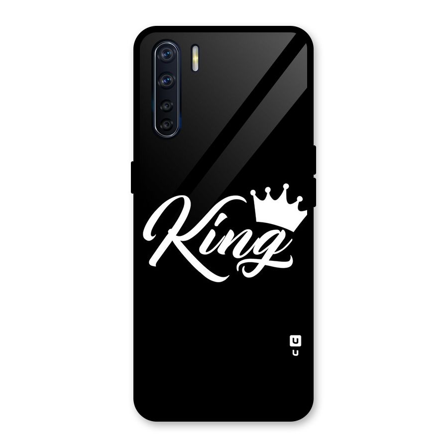 King Crown Typography Glass Back Case for Oppo F15