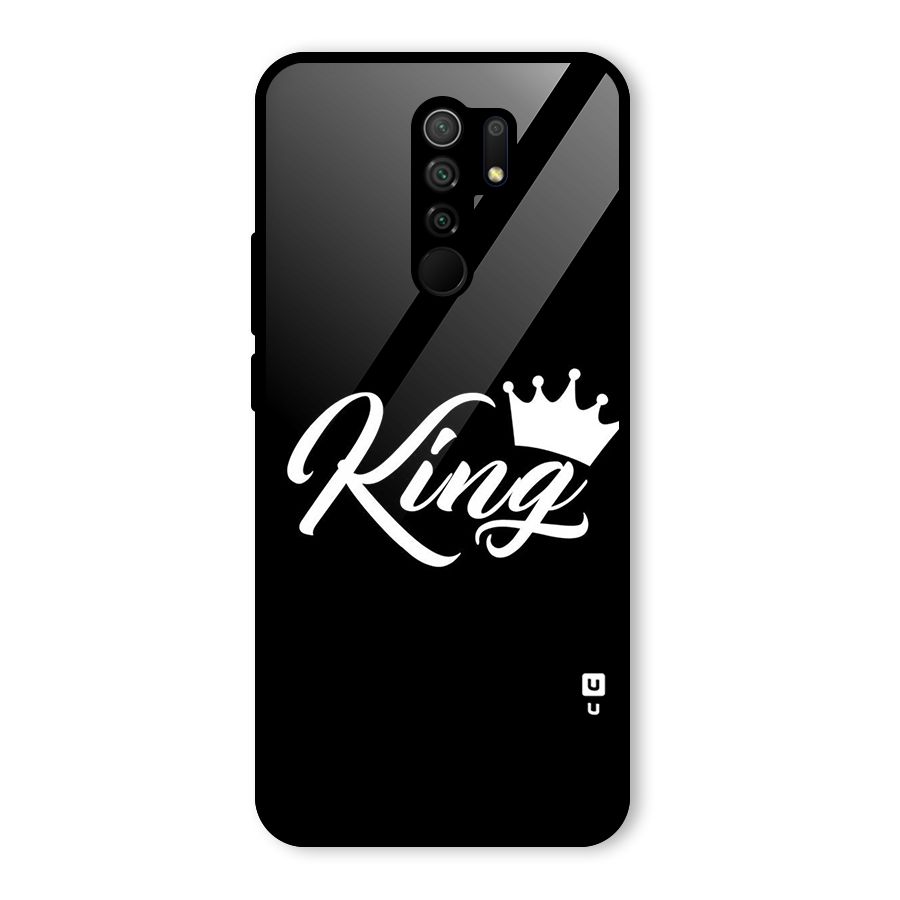 King Crown Typography Glass Back Case for Poco M2