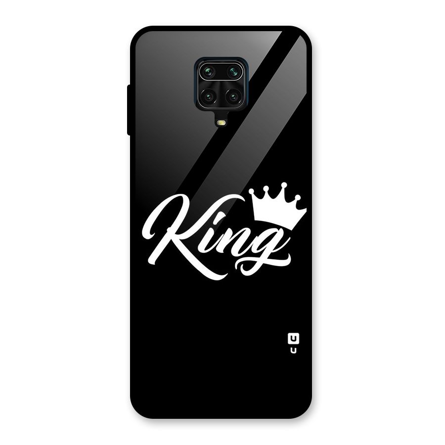King Crown Typography Glass Back Case for Poco M2 Pro