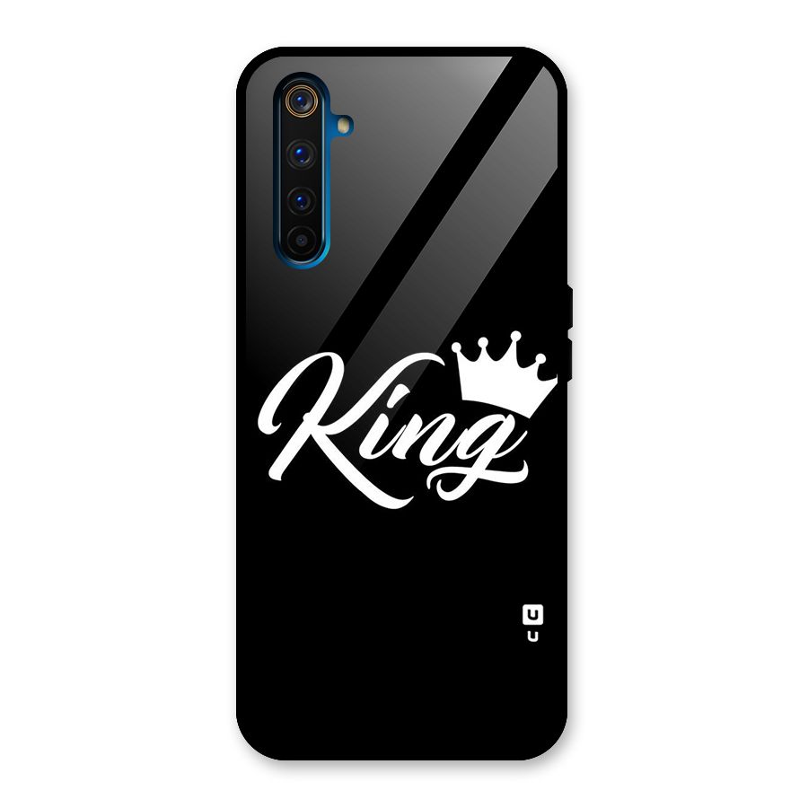 King Crown Typography Glass Back Case for Realme 6 Pro