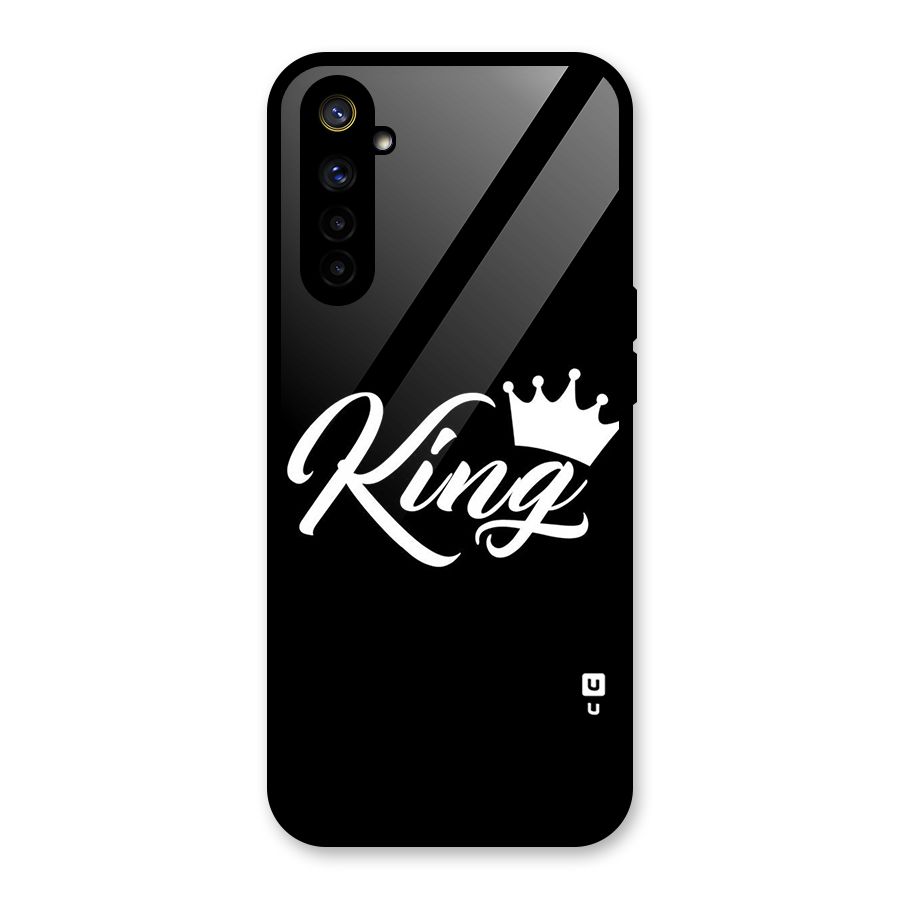 King Crown Typography Glass Back Case for Realme 6i