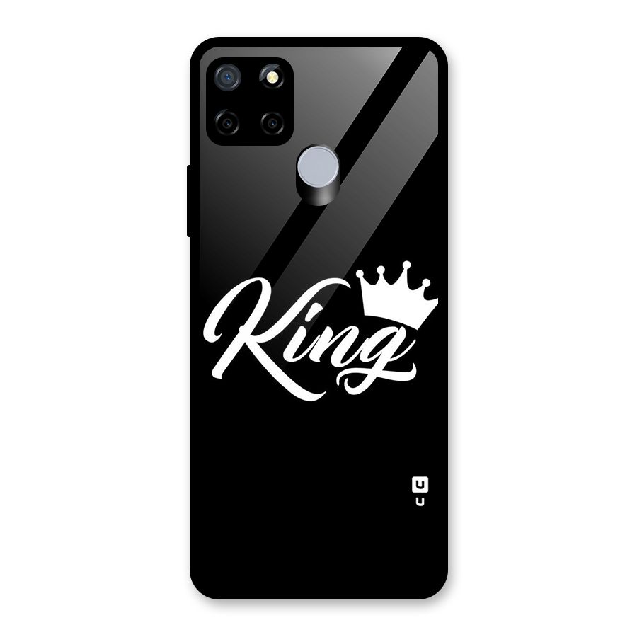 King Crown Typography Glass Back Case for Realme C12