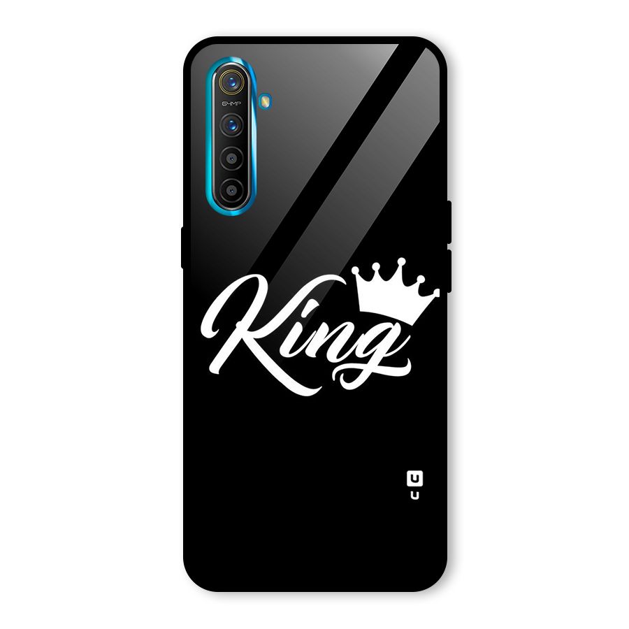 King Crown Typography Glass Back Case for Realme X2