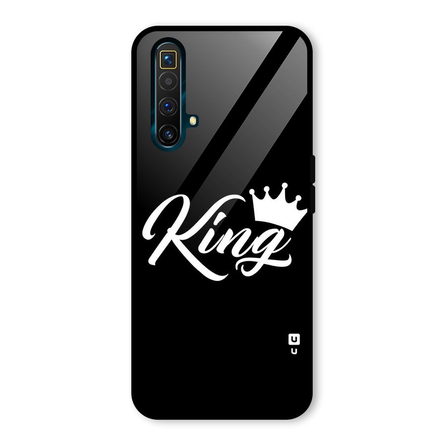 King Crown Typography Glass Back Case for Realme X3 SuperZoom