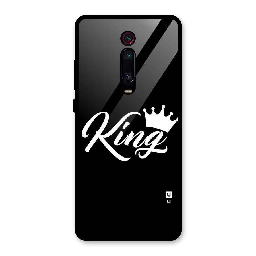 King Crown Typography Glass Back Case for Redmi K20