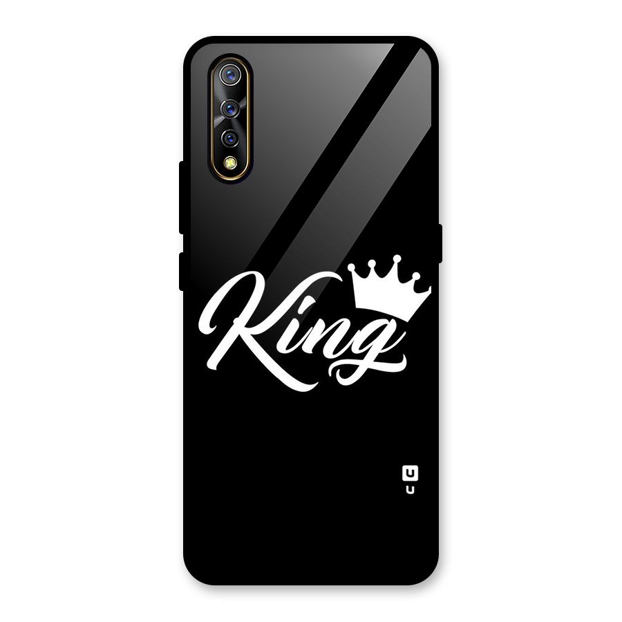 King Crown Typography Glass Back Case for Vivo S1