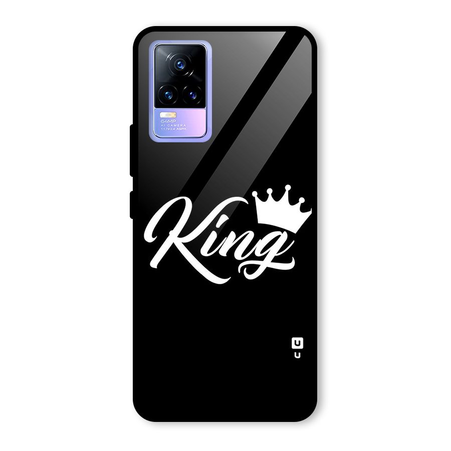 King Crown Typography Glass Back Case for Vivo Y73