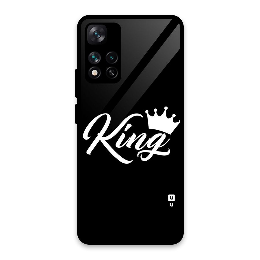 King Crown Typography Glass Back Case for Xiaomi 11i HyperCharge 5G