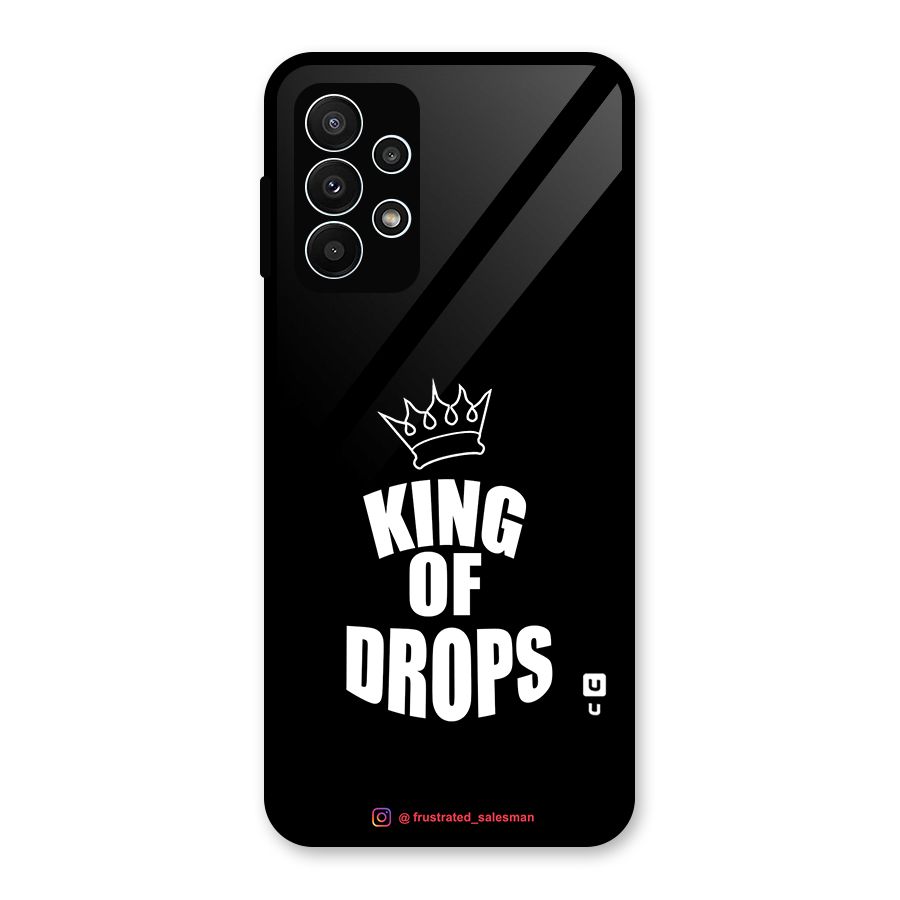 King of Drops Black Glass Back Case for Galaxy A23