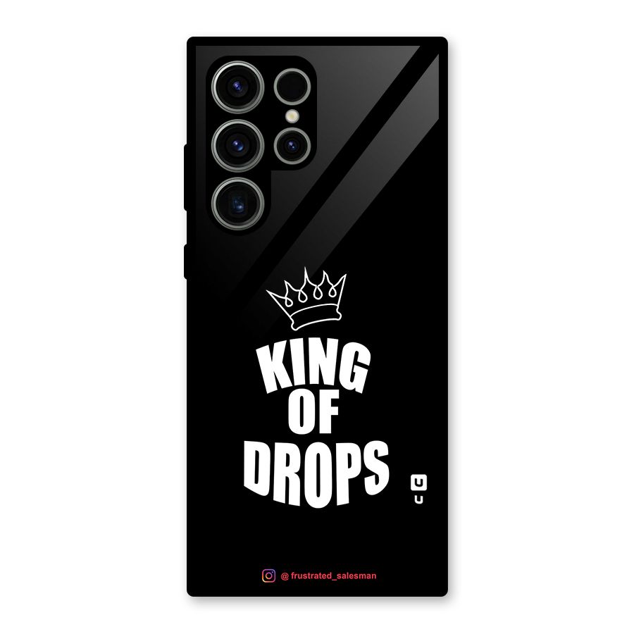 King of Drops Black Glass Back Case for Galaxy S23 Ultra