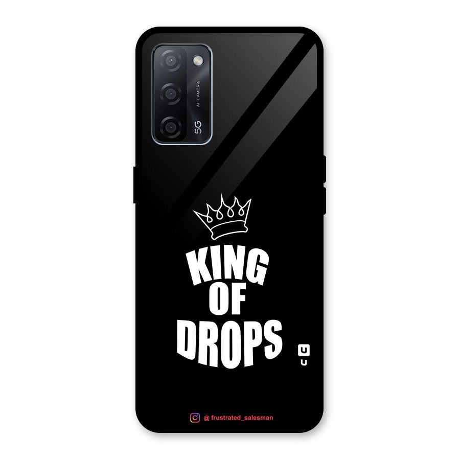 King of Drops Black Glass Back Case for Oppo A53s 5G