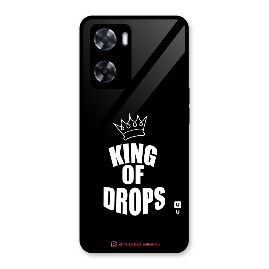 King of Drops Black Glass Back Case for Oppo A57 2022