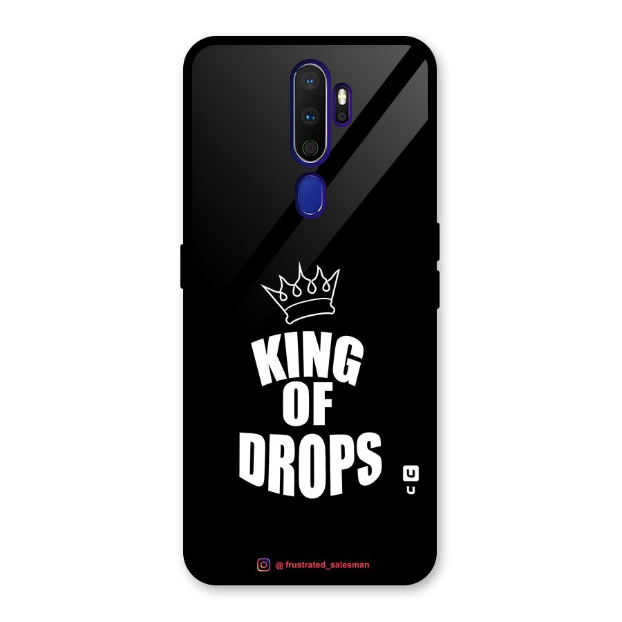 King of Drops Black Glass Back Case for Oppo A9 (2020)