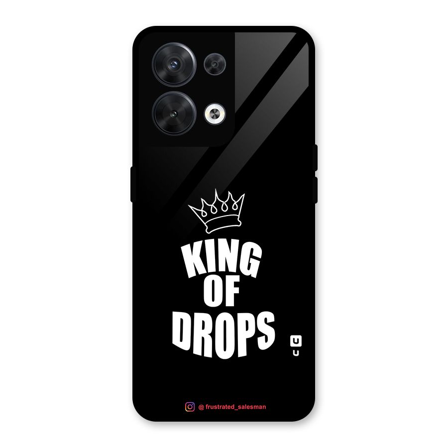 King of Drops Black Glass Back Case for Oppo Reno8 5G