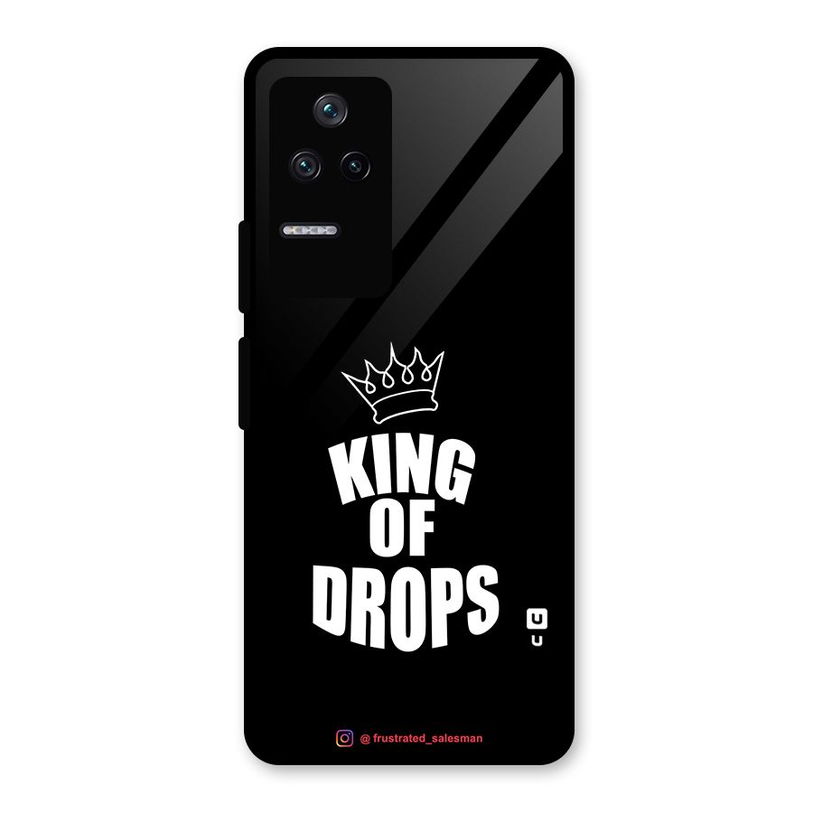 King of Drops Black Glass Back Case for Poco F4 5G
