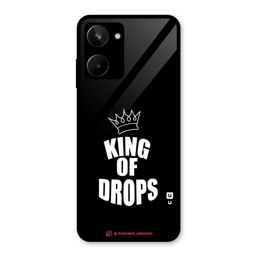 King of Drops Black Glass Back Case for Realme 10