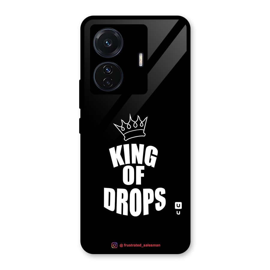 King of Drops Black Glass Back Case for Vivo T1 Pro