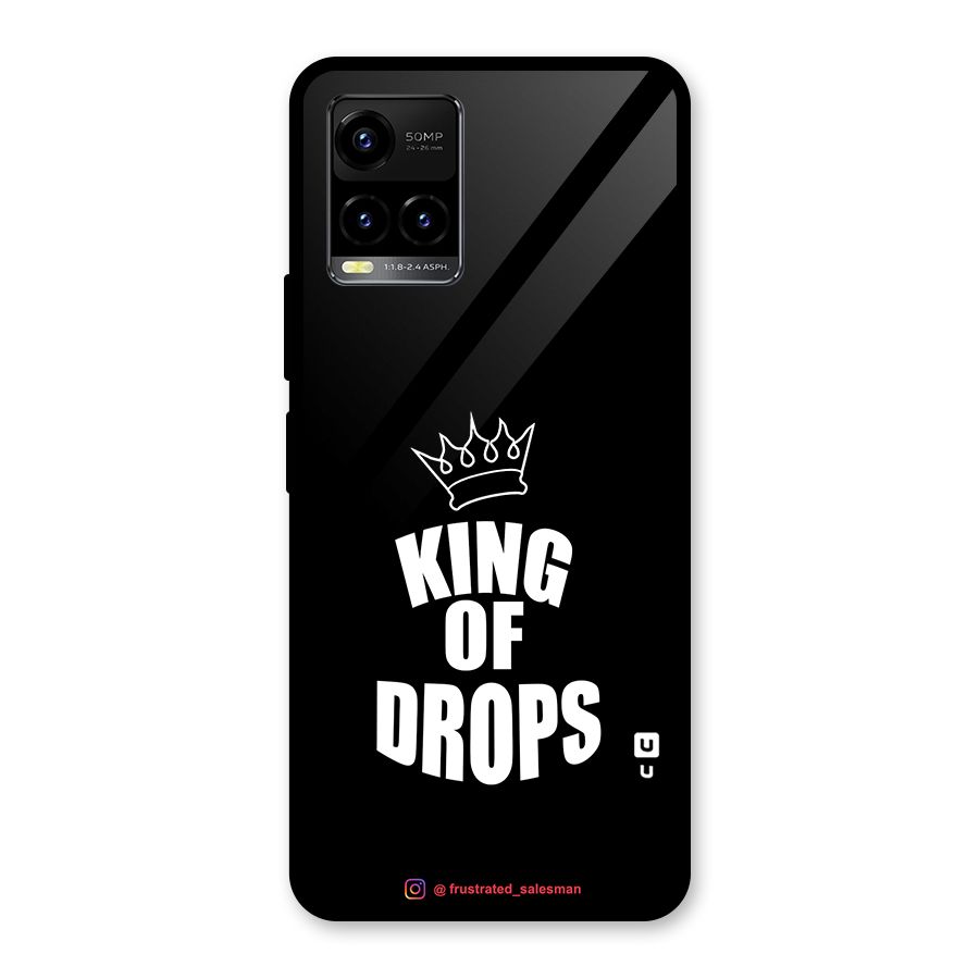 King of Drops Black Glass Back Case for Vivo Y21T