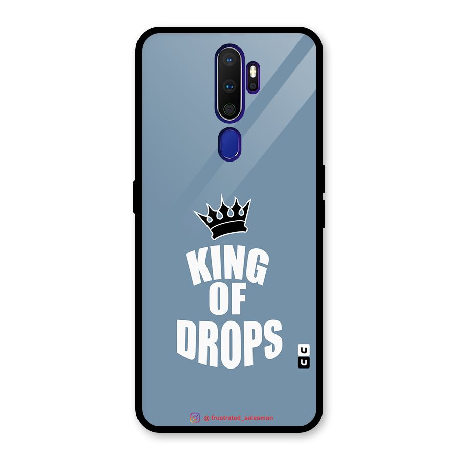 King of Drops Mustard SteelBlue Glass Back Case for Oppo A9 (2020)